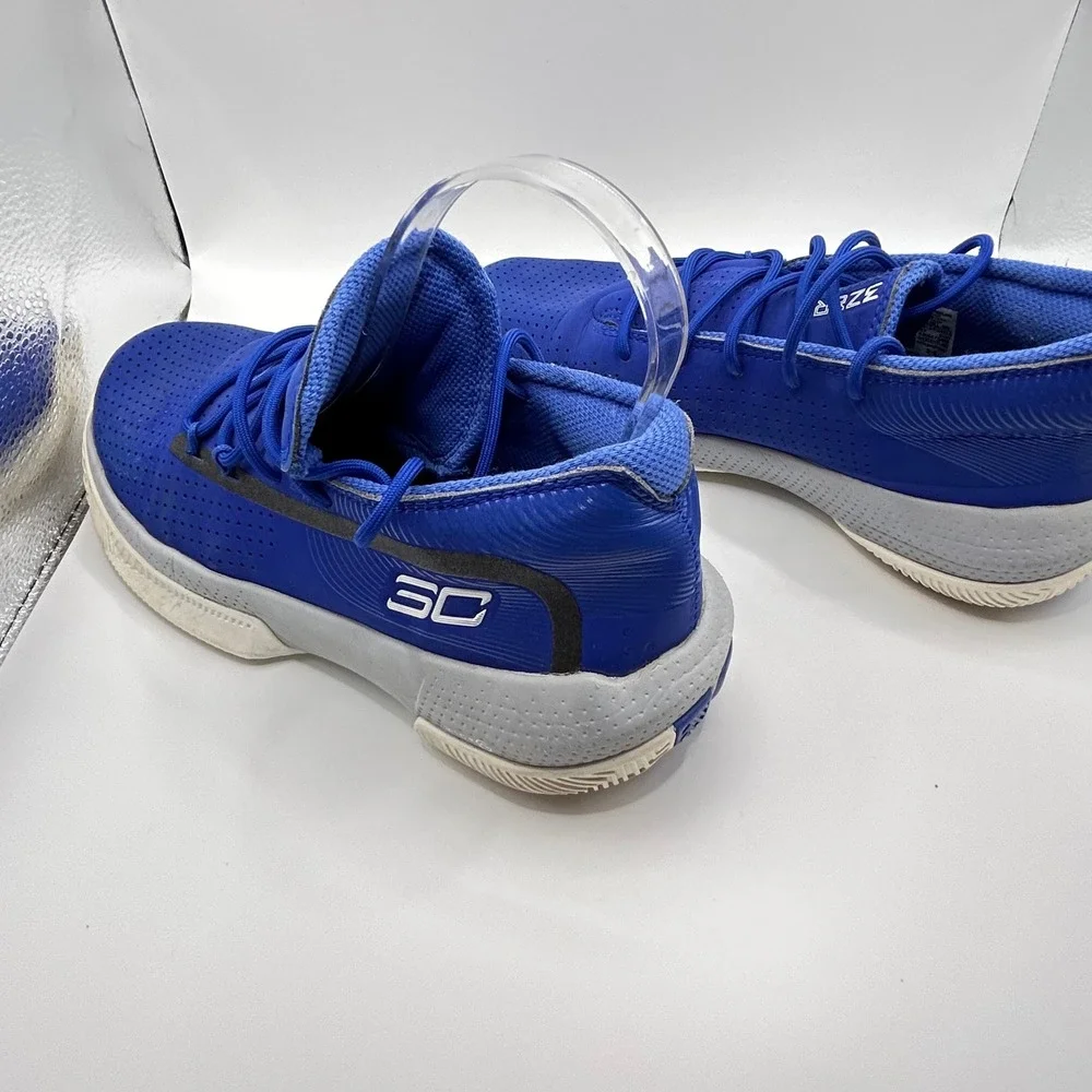 Under Armour Curry 3Zero Blue Grey Youth‎ Basketball Shoes 3022117-400 Size 5.5Y